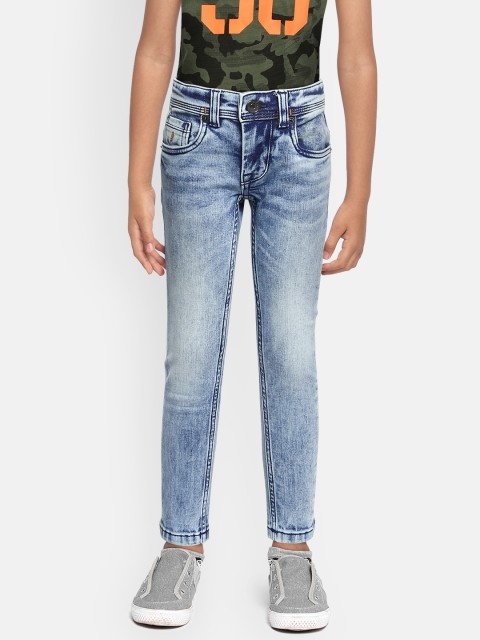 

Indian Terrain Boys Blue Regular Fit Mid-Rise Clean Look Stretchable Jeans