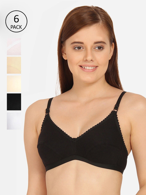 

Innocence Pack Of 6 Non-Wired Bras 2387478-1-13085834-1, Black