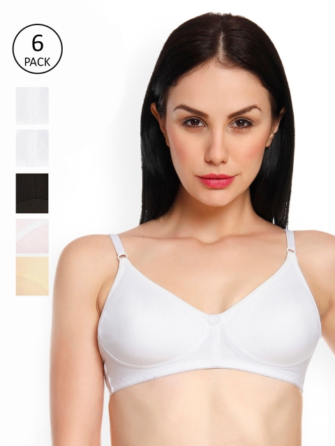 

Innocence Pack Of 6 Non-Wired Non Padded Bras 13085834-1-2371284-1, Black