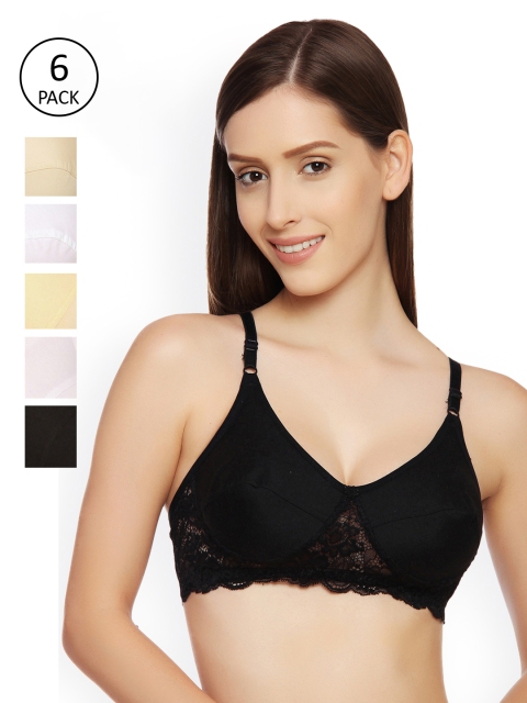 

Innocence Pack Of 6 Non-Wired Lightly Padded Bras 13085822-1-2386816-1, Black