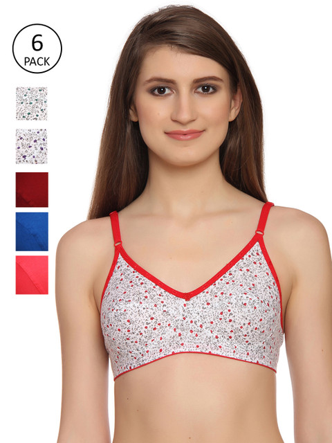 

Innocence Pack Of 6 Non-Wired Non Padded Bras 4629714-1-2386808-1, White