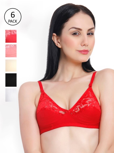

Innocence Pack Of 6 Non-Wired Bras 2387478-1-2371289-1, Black