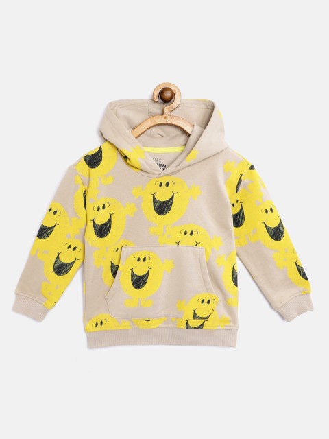 

Marks & Spencer Boys Beige & Yellow Mr Men & Little Miss Print Hooded Sweatshirt