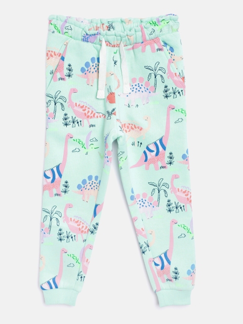 

Marks & Spencer Girls Sea Green & Pink Dinosaur Print Sustainable Joggers