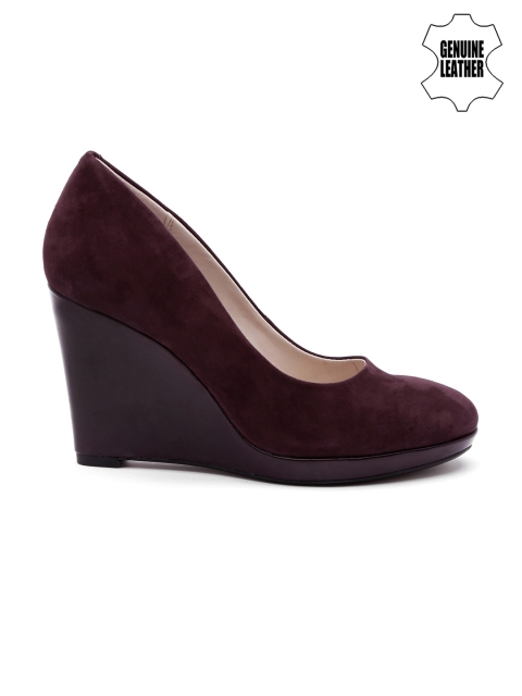 

Clarks Women Burgundy Suede Pumps