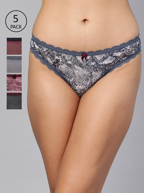 

Marks & Spencer Women Pack of 5 Bikini Briefs T614049XNAVY MIX, Grey