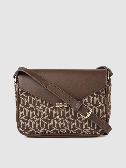 

Tommy Hilfiger Brown Printed TESSA XBODY CUBE JACQUARD Sling Bag