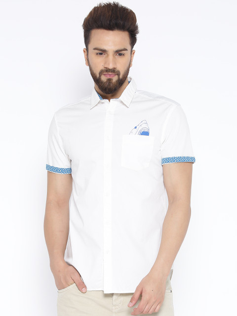 

Jack & Jones Men White Casual Shirt