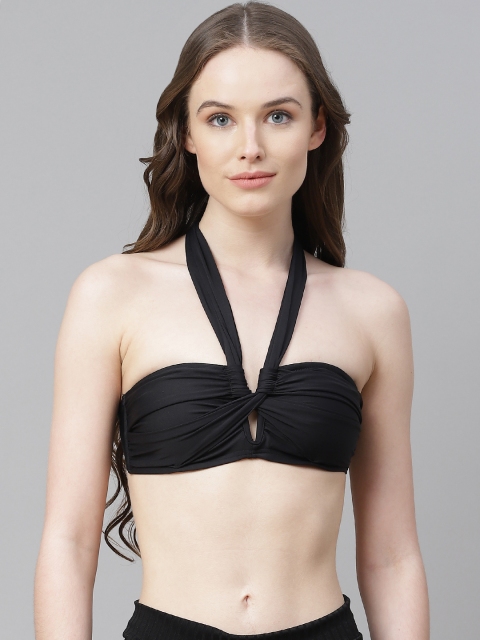 

Marks & Spencer Women Black Solid Halter Neck Bandeau Bra T527597B