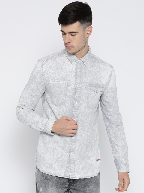

Jack & Jones Men Grey Casual Shirt