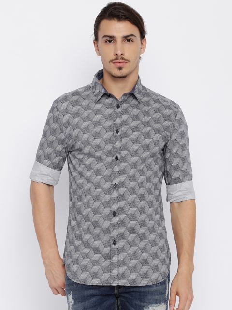 

Jack & Jones Men Grey Casual Shirt