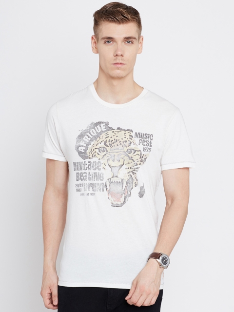 

Jack & Jones Off-White Printed T-shirt