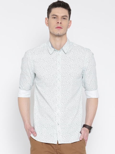 

Jack & Jones White Printed Slim Fit Casual Shirt