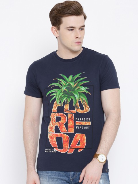 

Jack & Jones Navy Printed T-shirt, Navy blue