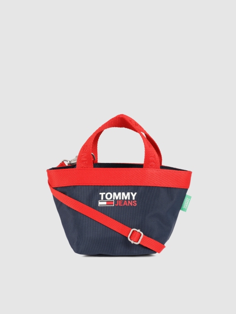 

Tommy Hilfiger Navy Blue & Red Colourblocked CAMPUS Sling Bag