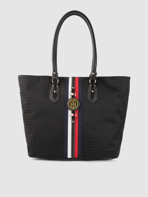 

Tommy Hilfiger Black Self Design Shoulder Bag