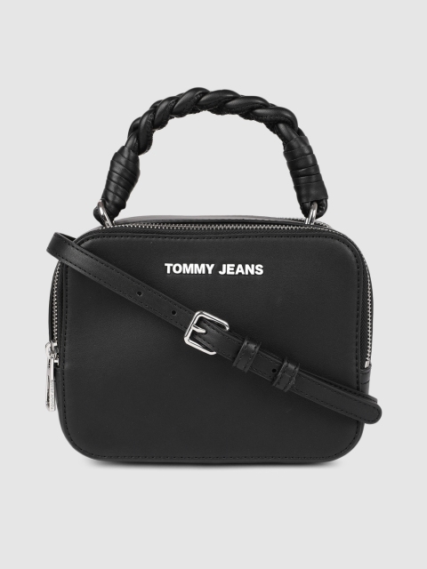

Tommy Hilfiger Black Solid Handheld Bag