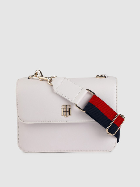

Tommy Hilfiger White Solid STAPLE CROSSOVER SMOOTH Sling Bag