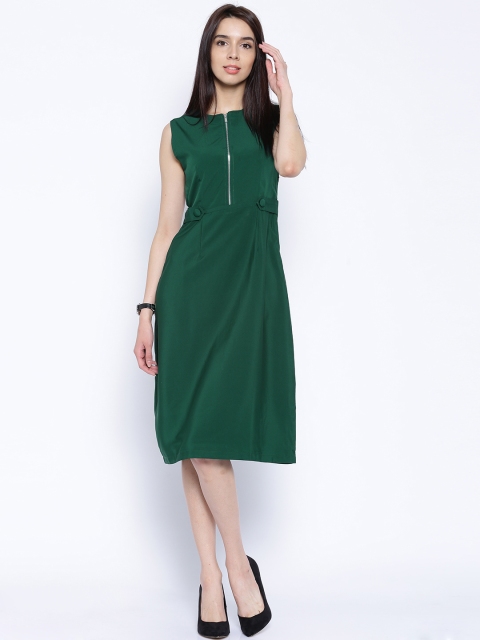 

Tokyo Talkies Green Polyester Fit & Flare Dress