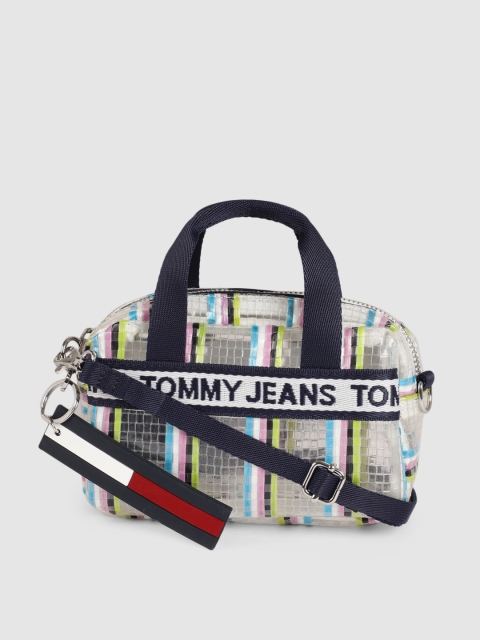 

Tommy Hilfiger White & Blue Striped MINI LOGO Sling Bag