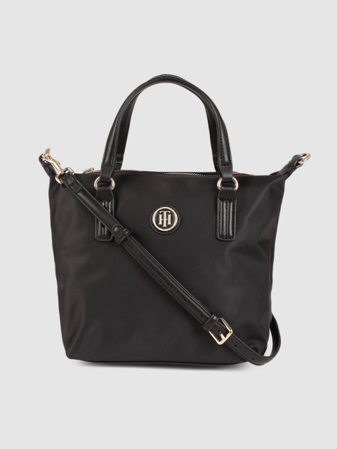 

Tommy Hilfiger Black Solid POPPY SMALL Handheld Bag