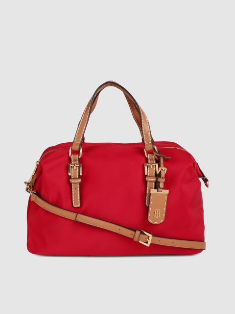 

Tommy Hilfiger Red Solid Satchel