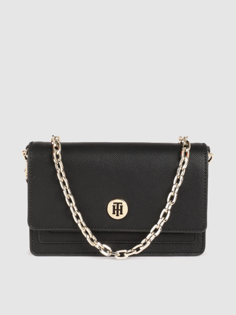 

Tommy Hilfiger Black Solid HONEY CHAIN Sling Bag