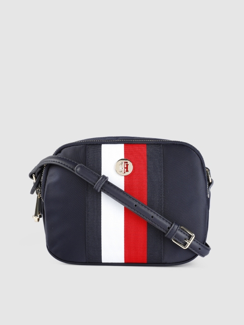 

Tommy Hilfiger Navy Blue Striped Sling Bag