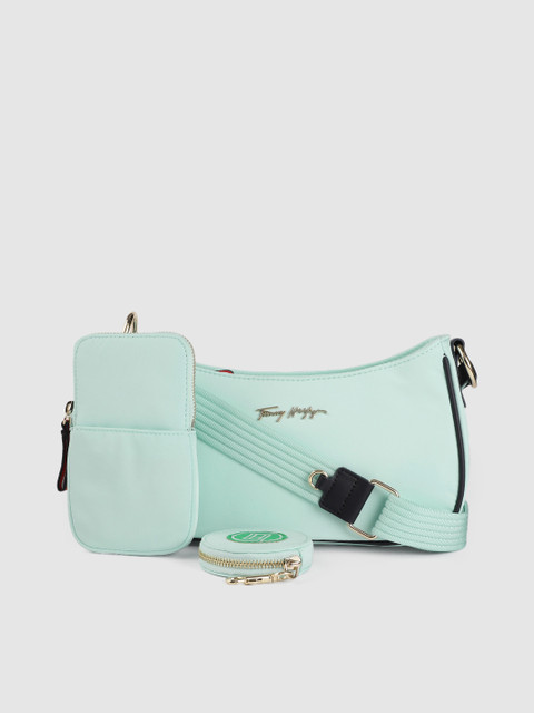 

Tommy Hilfiger Blue Solid NEON CROSSOVER Sling Bag with Mobile Pouch & Coin Purse