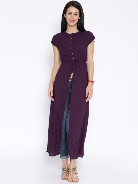 

Tokyo Talkies Purple Polyester Maxi Top