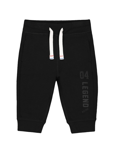 

mothercare Boys Black Solid Pure Cotton Joggers