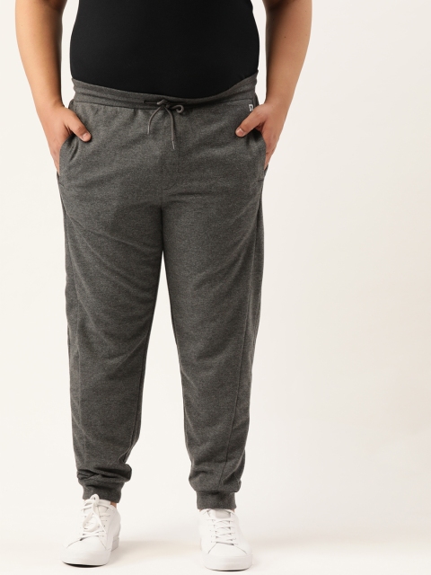 

Sztori Men Plus Size Charcoal Grey Solid Joggers