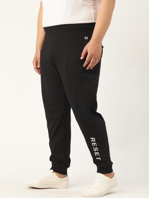 

Sztori Men Plus Size Black Solid Joggers