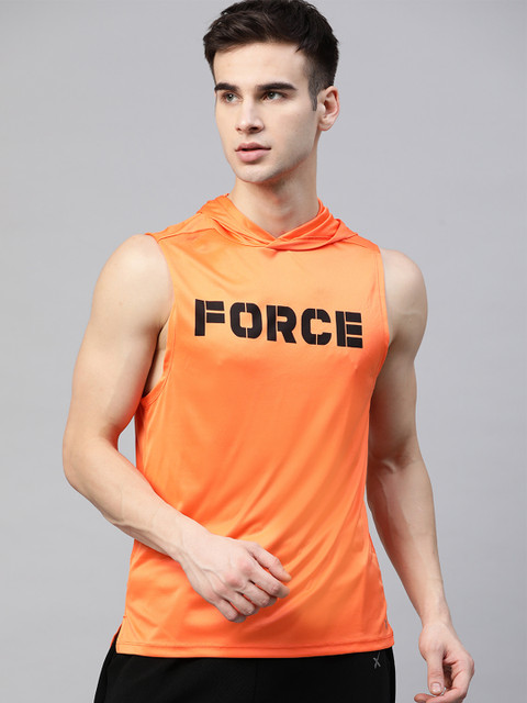 

HRX By Hrithik Roshan Men Marmalade Rapid-Dry Antimicrobial Anti-Static Training T-shirt, Orange