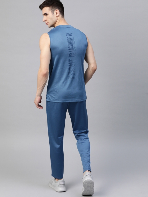 

HRX By Hrithik Roshan Men Blue Horizon Typographic Rapid-Dry Anti-Static Running Tshirt