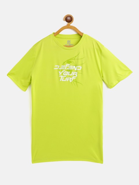 

HRX By Hrithik Roshan U-17 Boys Sulphur Spring Anti-Static Rapid-Dry Football Tshirt, Lime green