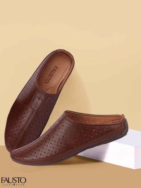 

FAUSTO Men Brown Slip-On Sneakers