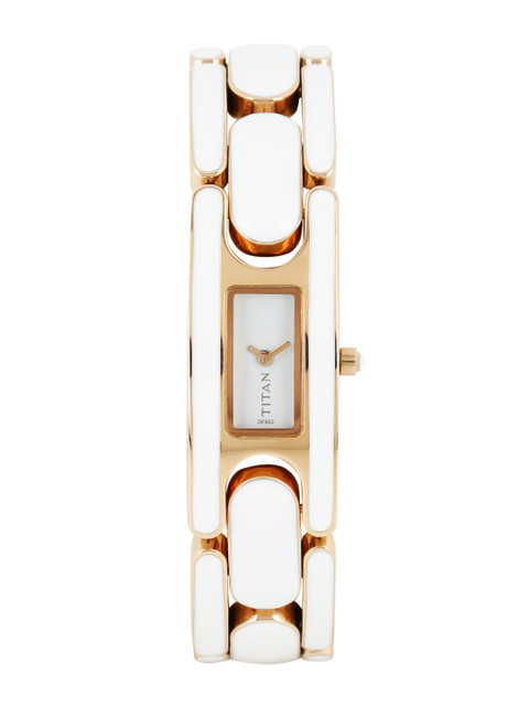 

Titan Women White Dial Watch 9721WM03J