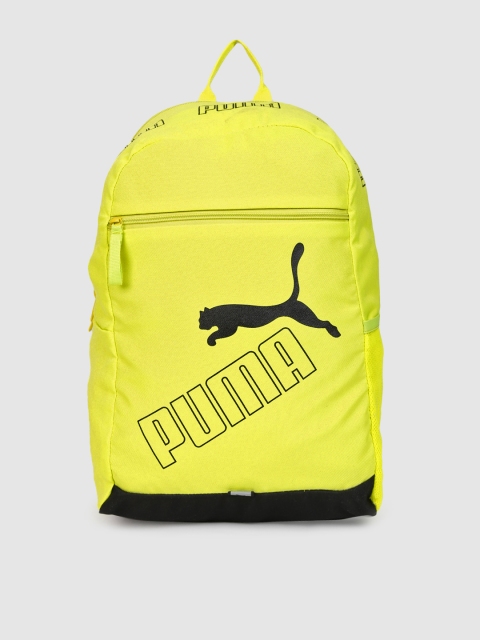 Puma Unisex Yellow Phase Brand Logo Backpack