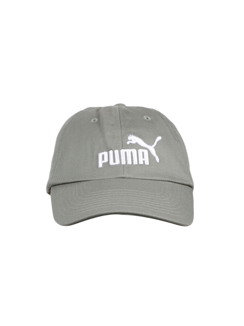 

Puma Unisex Grey & White Ultra Gray-NO 1 Embroidered Snapback Cap