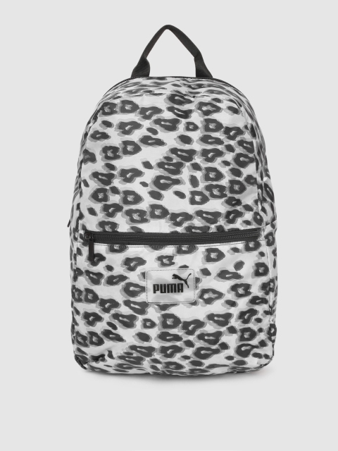 

Puma Women White & Black Core Pop Leopard Print Laptop Backpack