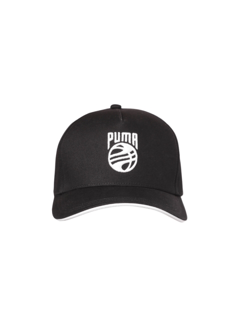 

Puma Unisex Black & White Embroidered Basketball Low Curve Cap