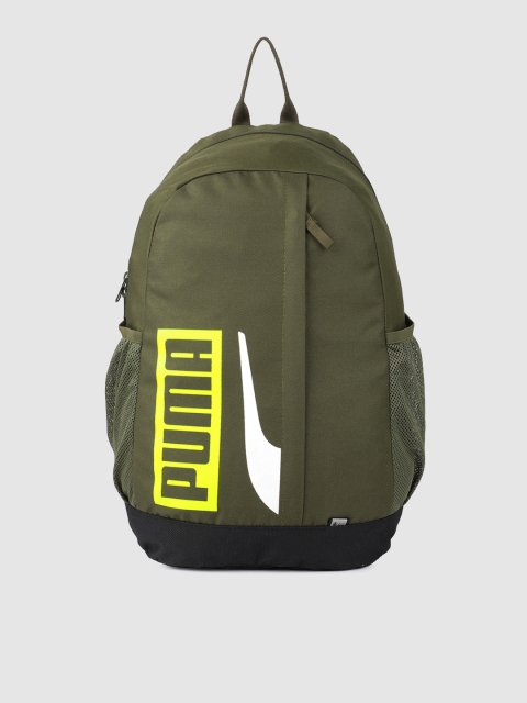 

Puma Unisex Olive Green Brand Logo Backpack
