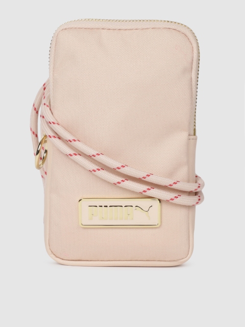 

Puma Women Pink Solid Sling Bag, Beige