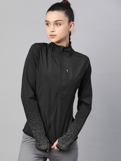 

Marks & Spencer Women Black Solid Sporty Jacket