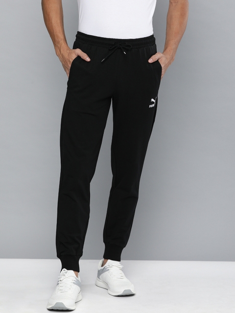 

Puma Men Black Slim Fit Solid Classics Jersey Cuff Joggers