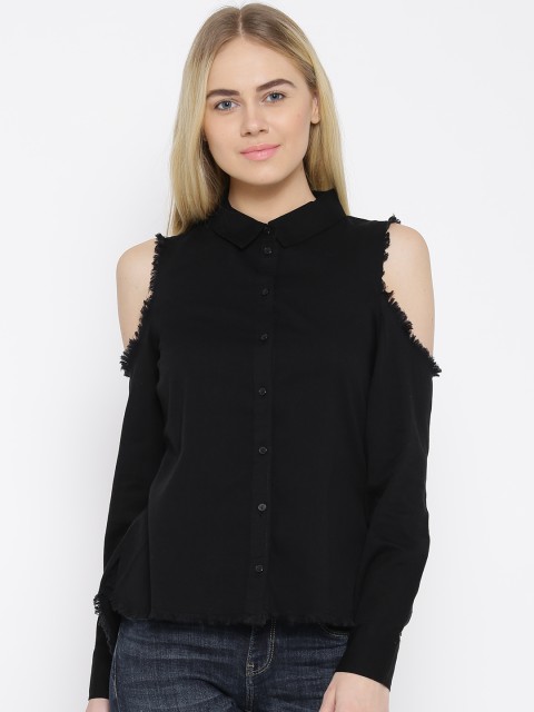 

Vero Moda Black Cold Shoulder Denim Shirt