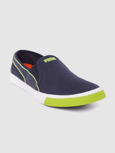 

one8 x PUMA Men Navy Blue Vivid Solid Slip-On Sneakers