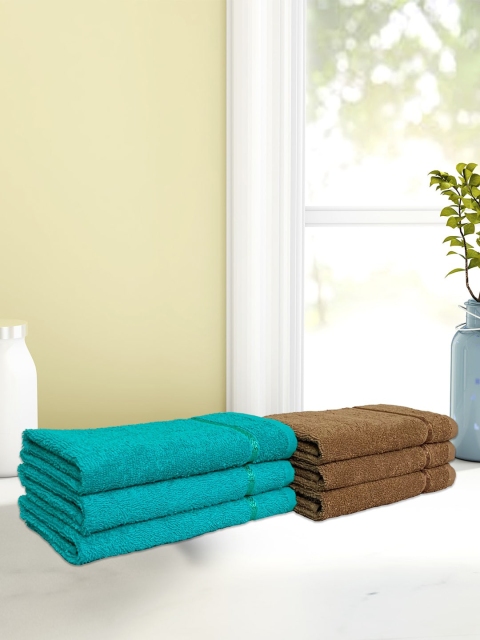 

CORE Designed by SPACES Set Of 6 Solid 380 GSM Hand Towels, Tan