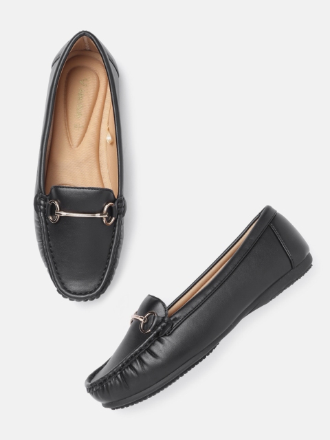 

Allen Solly Women Black Solid Horsebit Loafers
